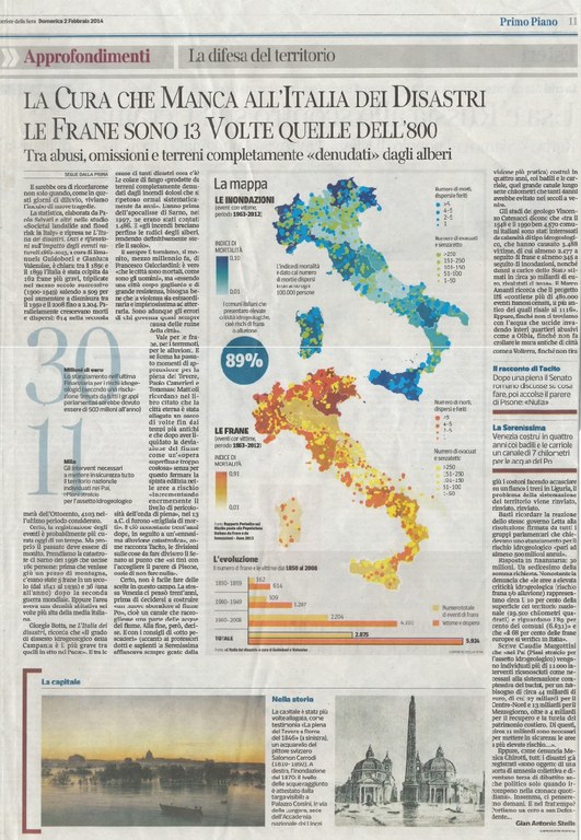 La cura che manca all'Italia dei disastri. Le frane sono 13 volte quelle dell'800