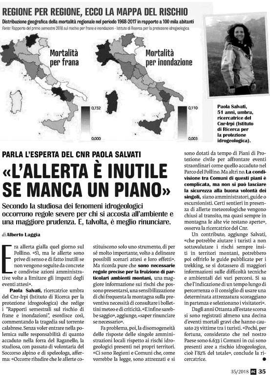 L'allerta è inutile se manca un piano