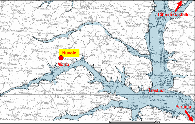 Map of the Morra area